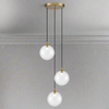 Cluster Clear Glass Pendant H 85cm W 20cm glass globes