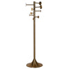 Tall aged brass coat stand with 9 hooks and a sleek, modern design. Perfect for home decor, combining practicality and luxury in a solid structure.