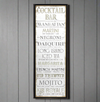 Mirrored Wall Sign "Cocktail Bar" 110 x 40 cm