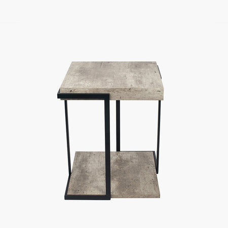 Concrete Effect and Metal Desk 120 cm