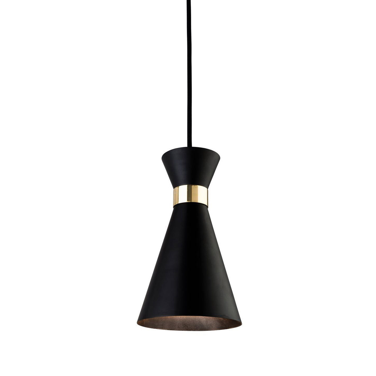 Conical metal pendant
Available in three colours: