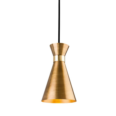Conical metal pendant
Available in three colours: