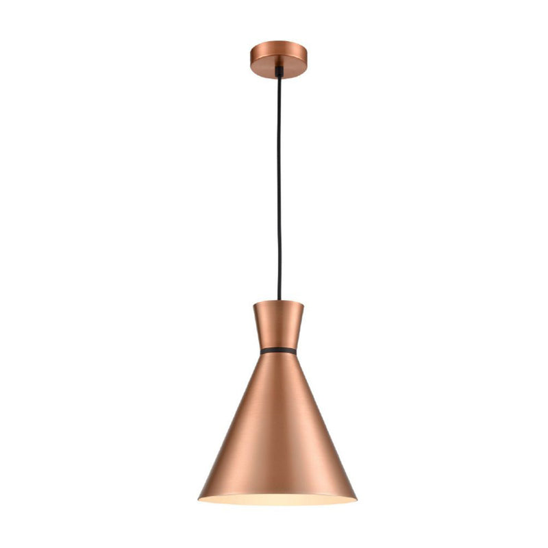 Large Copper Metal Conical Pendant 25 cm