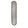 Copper Oval Metal Mirror 130 cm x 29 cm