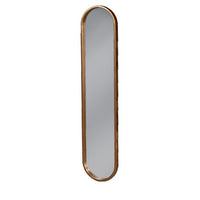 Copper Oval Metal Mirror 130 cm x 29 cm