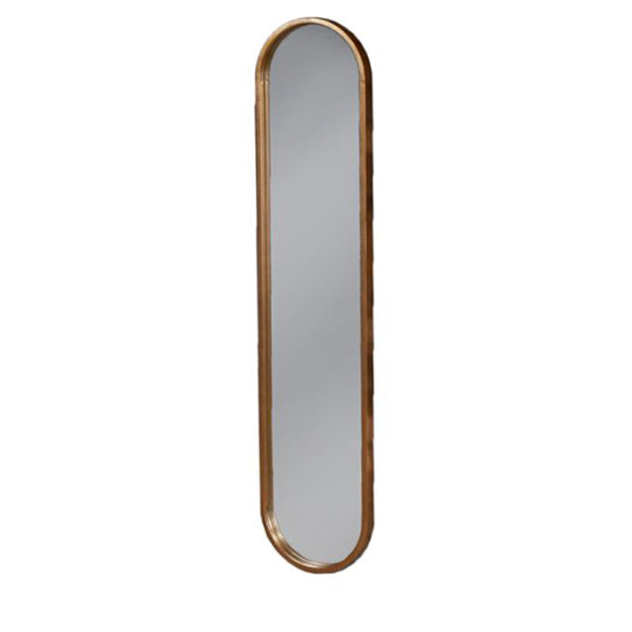 Copper Oval Metal Mirror 130 cm x 29 cm