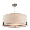 Shaded Ceiling Light - Bronze with neutral cream fabric shade and bronze cross frame, ideal for modern home lighting décor. Bulbs not included.