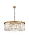 Crystal Prism Gold Banded Chandelier 80 cm