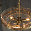 Glass Rods & Antique Brass Ceiling Light