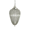 Crystal & Nickel Pendant Light / Two Sizes