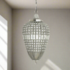 Crystal & Nickel Pendant Light / Two Sizes