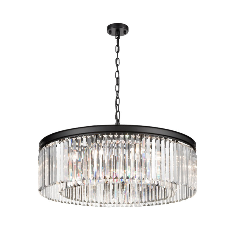 Crystal Prism Chandelier Black Banded