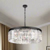 Crystal Prism Chandelier Black Banded