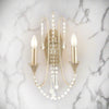 Crystal & Silver Leaf  Wall Light