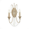 Crystal & Silver Leaf  Wall Light