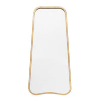 Curved Gold Metal Frame Mirror 122 cm