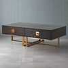 Dark Ash Two Drawer Coffee Table 137 cm