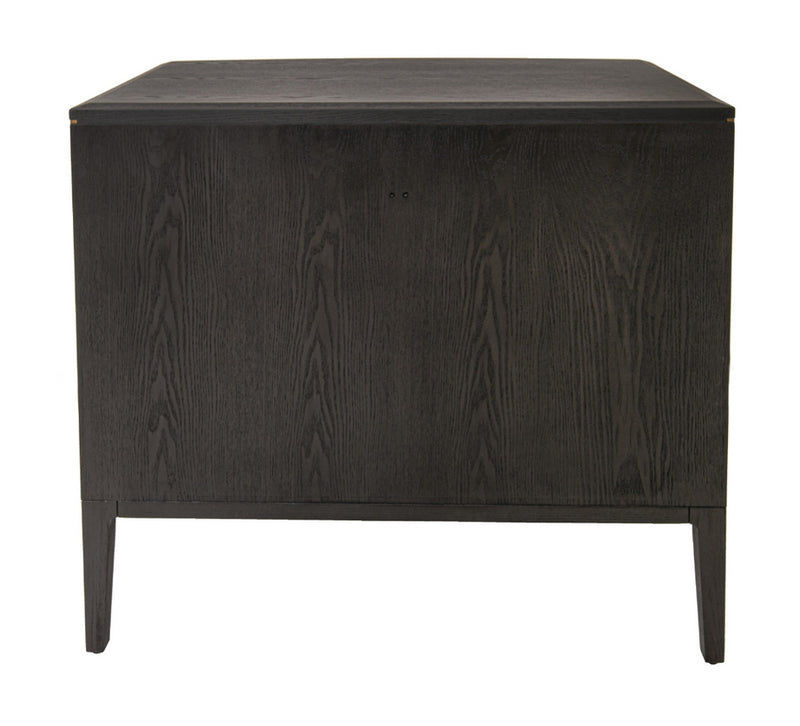 Dark Grey Wooden Chest Of Drawers 90 cm