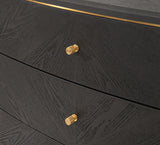 Dark Grey Wooden Chest Of Drawers 90 cm