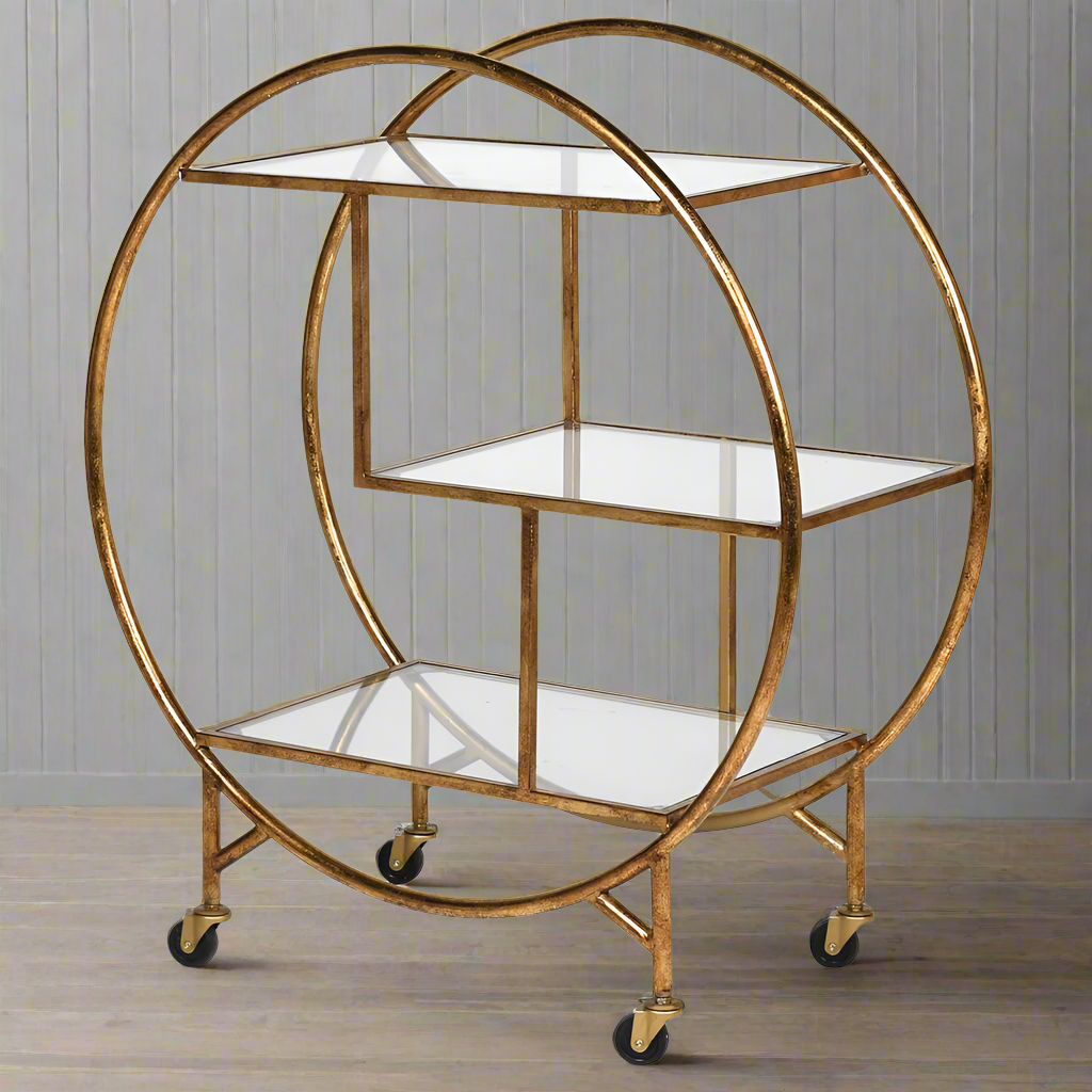Drinks Trolley Glass Shelves
