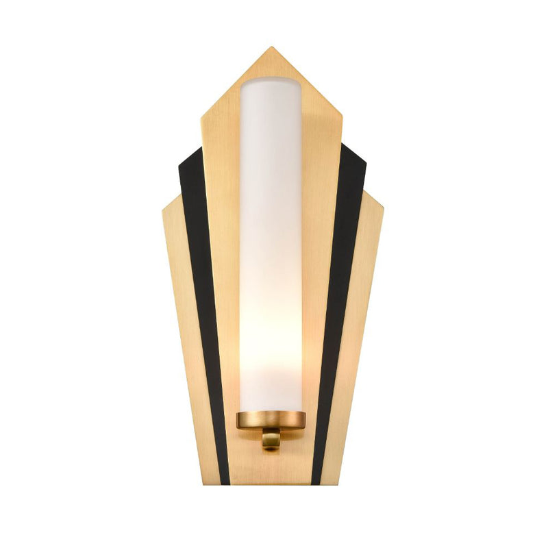 Glass Art Deco Style Wall Light - Gilt  H: 30 cm