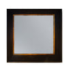 Deep Frame Square Black and Gold Mirror 90cm