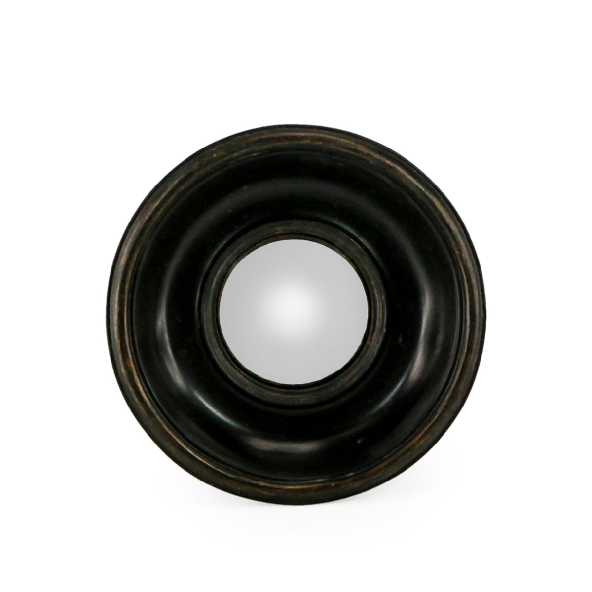 Deep Framed Mini Black Convex Mirror 16 cm