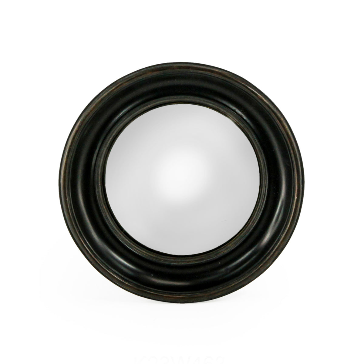 Deep Framed Mini Black Convex Mirror 26.5 cm
