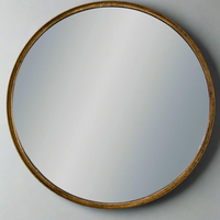 Round Mirror Deep Frame Bronze 80 cm