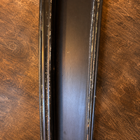 Long Black Curved Metal Console