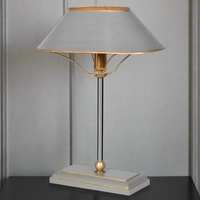 Grey & Gold Desk Lamp 42 cm