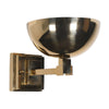 Gold wall sconce on a white background