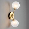 Double Gilt Globe Wall Light 30 cm