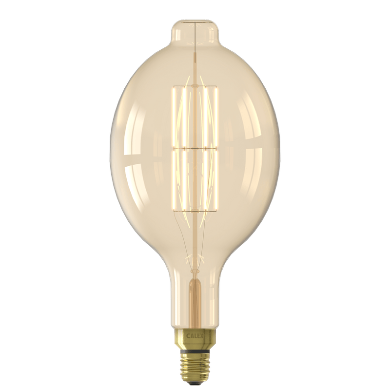 Dimmable LED Extra Large Lemon Squirrel Filament Bulb - E27 (Tinted)