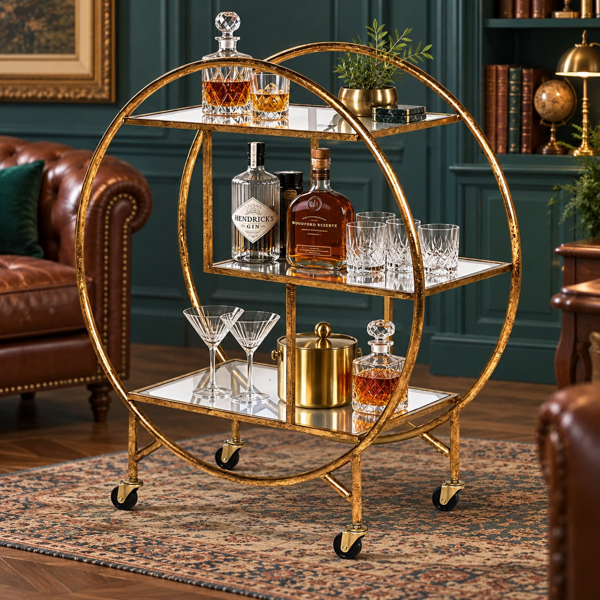 Drinks Trolley Glass Shelves - CLEARANCE