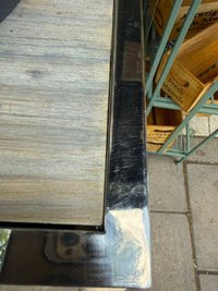 Wood & Steel Bedside Table Clearance - CLEARANCE
