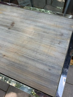 Wood & Steel Bedside Table Clearance - CLEARANCE