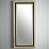 The size and dramatic colours of this extra large mirror will make a real statement in any room. Distinctive mirror with a huge impact.&nbsp; Leaner mirror in black and silver frame, in a dressing room, bedroom or on the wall in a living area.


H: 189 cm W: 89 cm