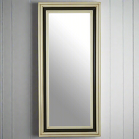 The size and dramatic colours of this extra large mirror will make a real statement in any room. Distinctive mirror with a huge impact.&nbsp; Leaner mirror in black and silver frame, in a dressing room, bedroom or on the wall in a living area.


H: 189 cm W: 89 cm