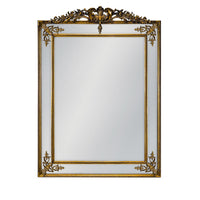 Ornate Gilt Bevelled Mirror with Crown H: 192 cm