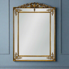 Ornate Gilt Bevelled Mirror with Crown H: 192 cm