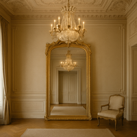 Extra Tall Gilt Ornate Mirror 224 x 116 cm