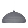 Extra Large Matt Grey Metal Dome Pendant