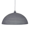 Extra Large Matt Grey Metal Dome Pendant