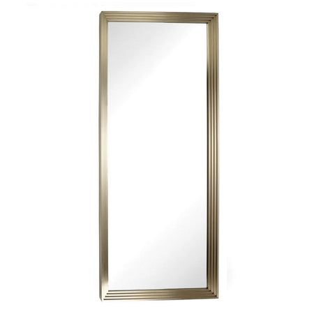 Vintage Black & Gold Rim Beaded Floor Standing Dressing Mirror 163cm