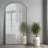 Extra Large Black Arched Slimline Mirror 180x100cm
