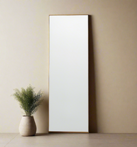 Extra Large Minimal Frame Champagne Mirror 170 cm x 50 cm