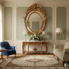 Mega mirror, absolutely huge pier style mirror in gilt, carved and very ornate. A great period looking mirror. Unusual to find an ornate oval mirror in this size, perfect in a period home, the paneled frame adds to the air of grandeur and luxury over an exquisite fireplace or on a bedroom wall this is the height of luxury.