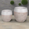 Planters Contemporary / Pair  H: 55 cm W: 50 cm