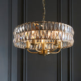 Faceted Glass & Gilt Chandelier